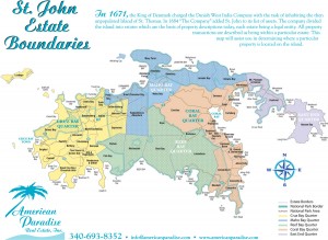 Estate map of St John estate boundaries